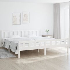 vidaXL Sängynrunko valkoinen täysi mänty 180x200 cm 6FT hinta ja tiedot | Sängyt | hobbyhall.fi