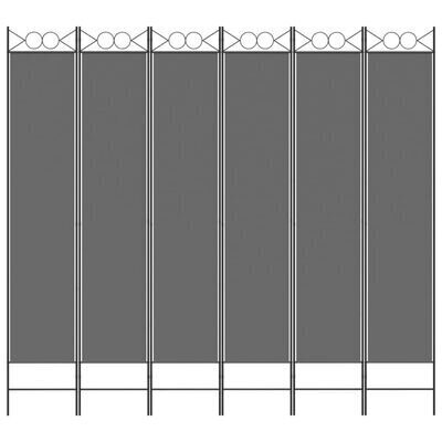 vidaXL 6-paneelinen Tilanjakaja 240x220 cm antrasiitti hinta ja tiedot | Sermit ja tilanjakajat | hobbyhall.fi