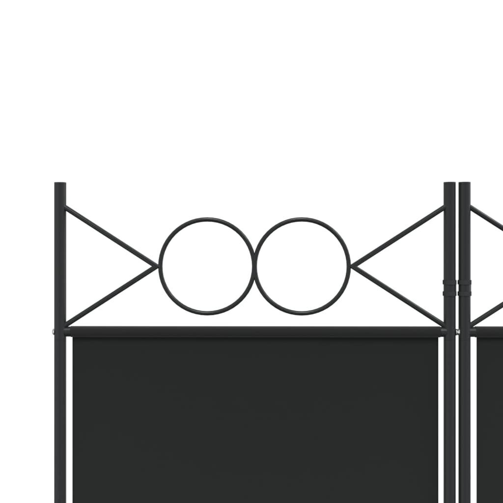vidaXL 6-paneelinen Tilanjakaja musta 240x220 cm kangas hinta ja tiedot | Sermit ja tilanjakajat | hobbyhall.fi