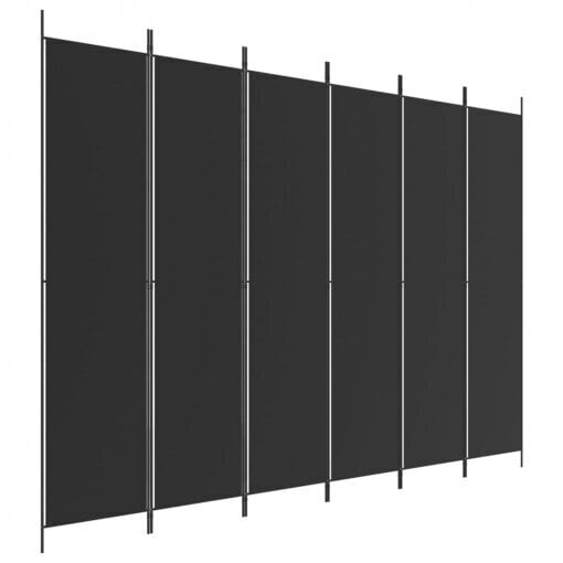 vidaXL 6-paneelinen Tilanjakaja musta 300x200 cm kangas hinta ja tiedot | Sermit ja tilanjakajat | hobbyhall.fi