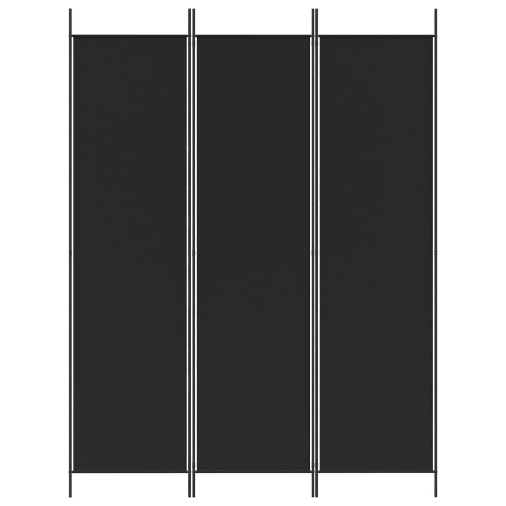 vidaXL 3-paneelinen Tilanjakaja musta 150x200 cm kangas hinta ja tiedot | Sermit ja tilanjakajat | hobbyhall.fi