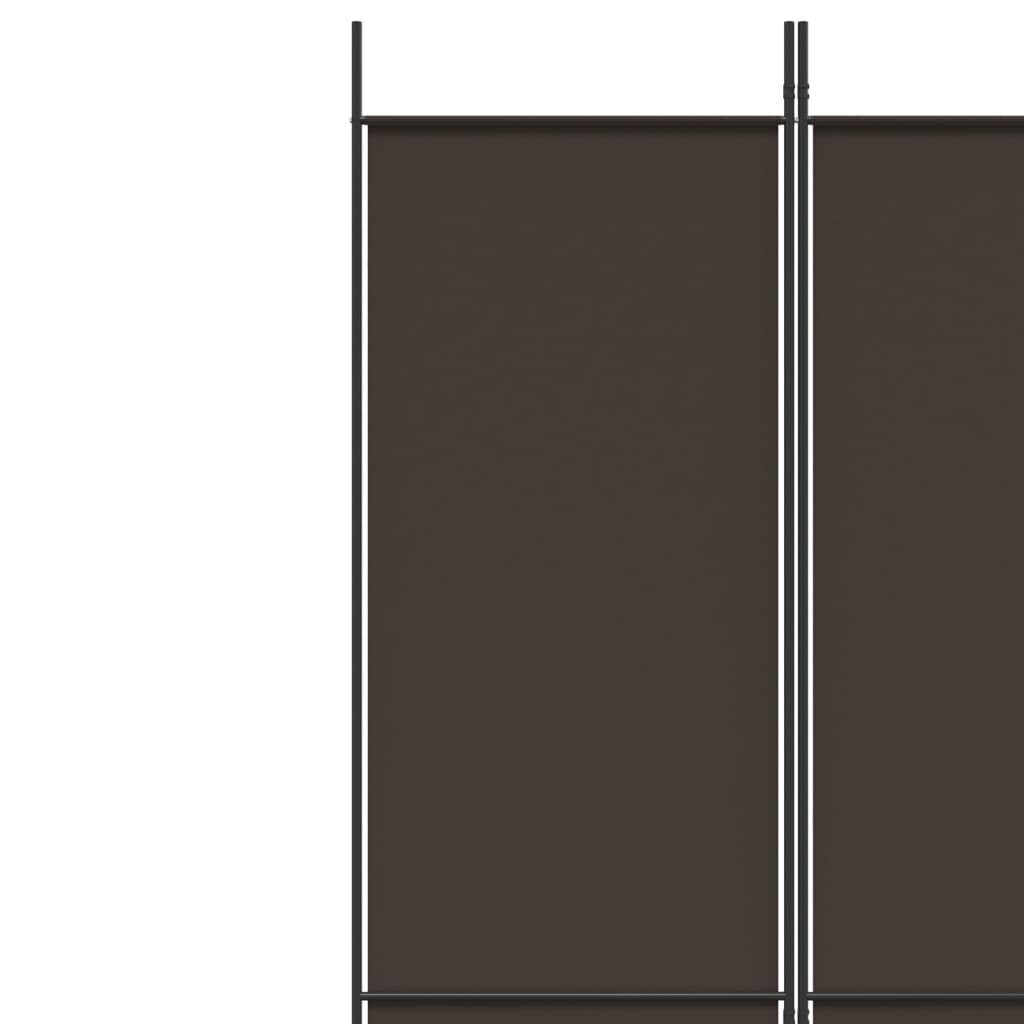 vidaXL 5-paneelinen Tilanjakaja ruskea 250x220 cm kangas hinta ja tiedot | Sermit ja tilanjakajat | hobbyhall.fi