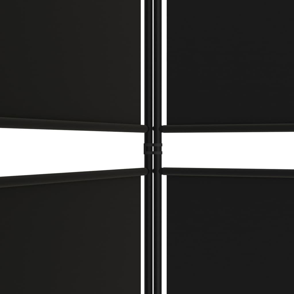 vidaXL 5-paneelinen Tilanjakaja musta 250x180 cm kangas hinta ja tiedot | Sermit ja tilanjakajat | hobbyhall.fi