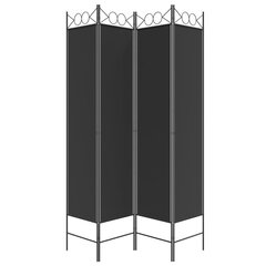 vidaXL 4-Paneelinen Tilanjakaja musta 160x200 cm kangas hinta ja tiedot | Sermit ja tilanjakajat | hobbyhall.fi
