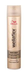 Wellaflex Shiny Hold Ultra Strong Hold hiuslakka, 250 ml hinta ja tiedot | Kampaamotuotteet | hobbyhall.fi