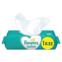 Vauvan kosteuspyyhkeet Pampers Sensitive, 52 kpl hinta ja tiedot | Vauvojen kosteuspyyhkeet | hobbyhall.fi