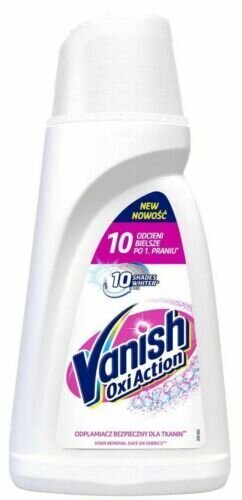 Vanish Oxi Action White Gel -geeli tahrojen poistoon, 1 l x 4 kpl. hinta ja tiedot | Pyykinpesuaineet | hobbyhall.fi