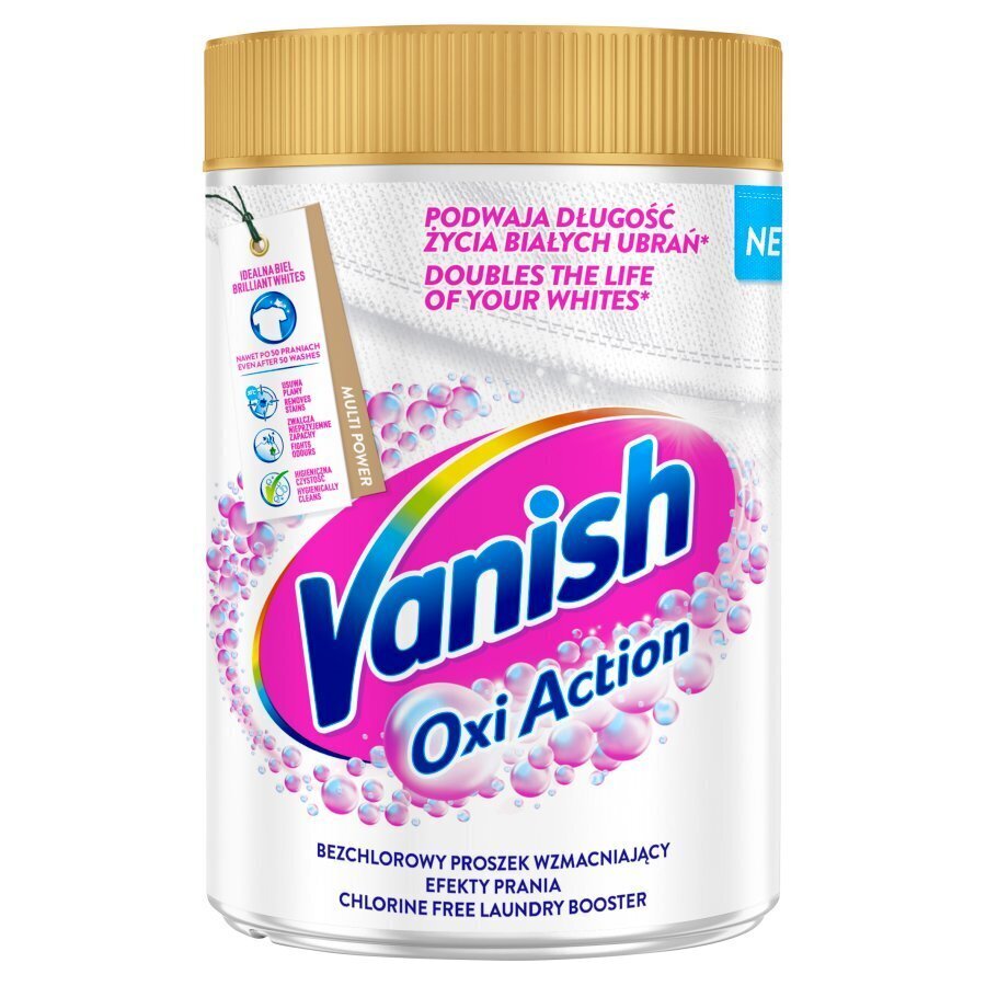 Vanish Oxi Action White tahranpoistojauhe, 625 g x 2 kpl. hinta ja tiedot | Pyykinpesuaineet | hobbyhall.fi