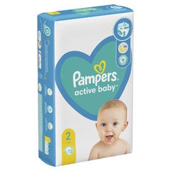 Vaipat Pampers Aktiivinen vauva, Koko 2, 4-8 kg, 72 kpl hinta ja tiedot | Vaipat | hobbyhall.fi