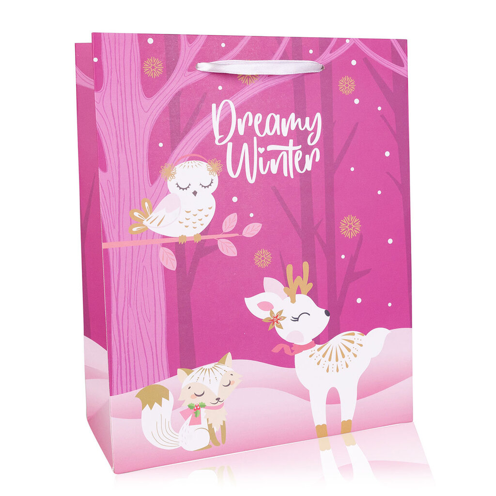 Paperinen lahjakassi Dreamy Winter hinta ja tiedot | Lahjapaketointi | hobbyhall.fi