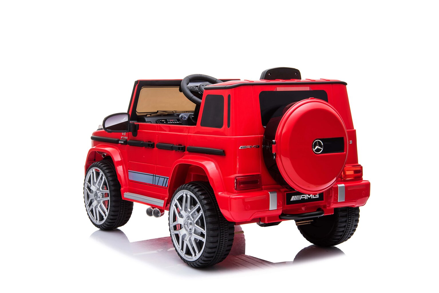 Mercedes G63 AMG yksipaikkainen sähköauto, punainen hinta ja tiedot | Lasten sähköautot | hobbyhall.fi