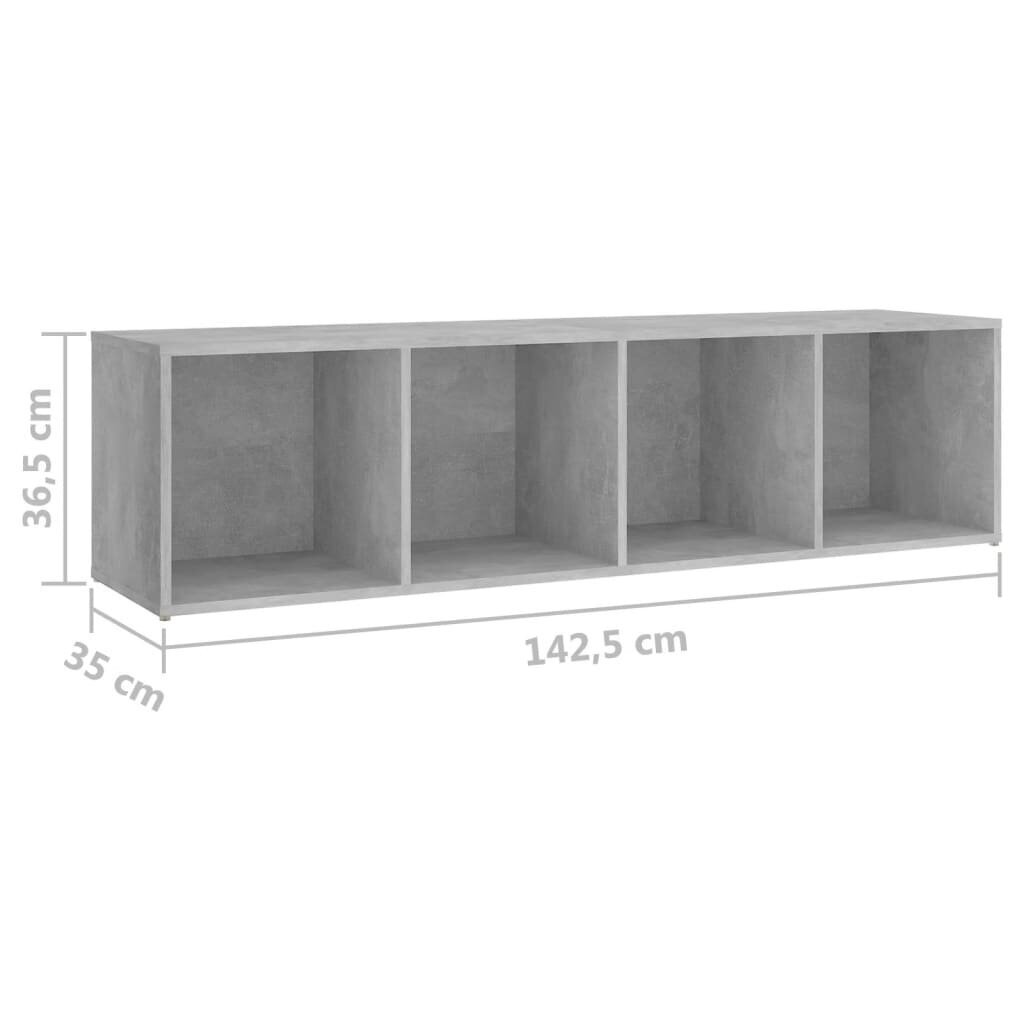 vidaXL TV-taso betoninharmaa 142,5x35x36,5 cm lastulevy hinta ja tiedot | TV-tasot | hobbyhall.fi