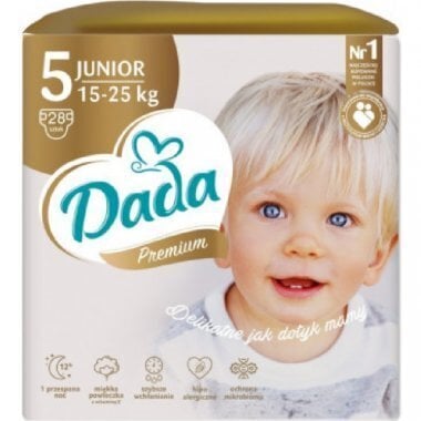 Vaipat Dada Extra Care, koko 5, junior, 15-25 kg, 28 kpl hinta ja tiedot | Vaipat | hobbyhall.fi