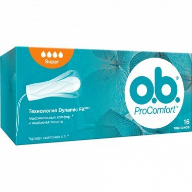 Tamponit O. B. ProComfort, 16 kpl hinta ja tiedot | Tamponit ja terveyssiteet | hobbyhall.fi