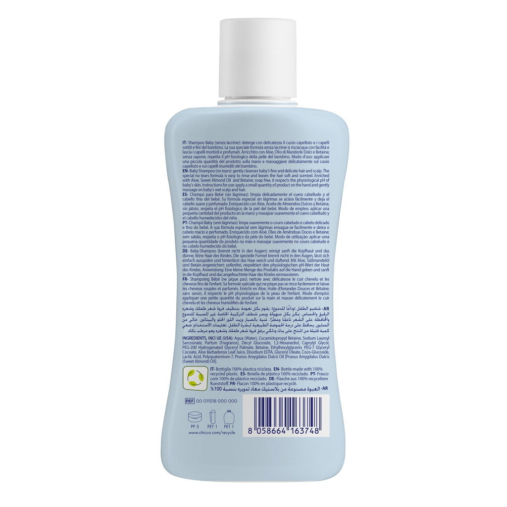 Shampoo vauvoille Chicco, 200 ml hinta ja tiedot | Lasten ja äitiysajan kosmetiikka | hobbyhall.fi