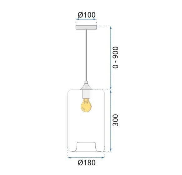 Lasinen kattovalaisin app310-1cp loft hinta ja tiedot | Riippuvalaisimet | hobbyhall.fi