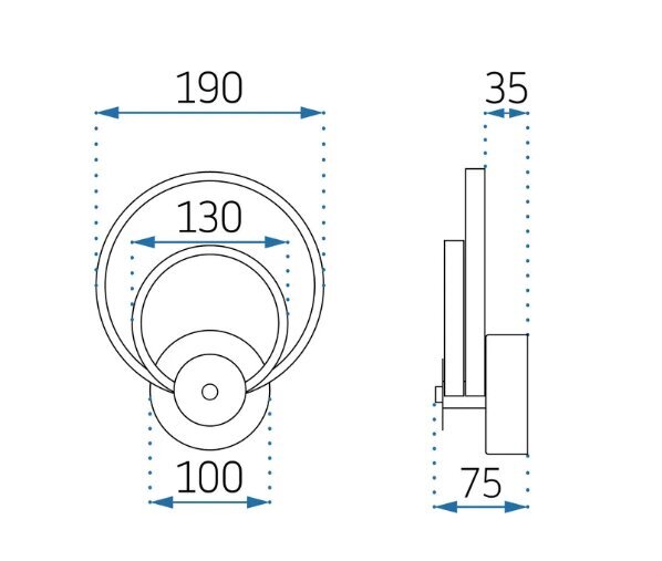 Seinävalaisin LED APP1043-W kultainen hinta ja tiedot | Seinävalaisimet | hobbyhall.fi