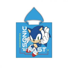 Rantapyyhe/poncho Sonic the Hedgehog, 55x110 cm hinta ja tiedot | Pyyhkeet | hobbyhall.fi