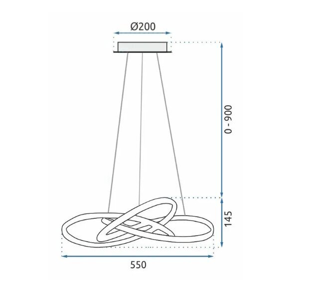 Kattovalaisin led app395-cp black hinta ja tiedot | Riippuvalaisimet | hobbyhall.fi