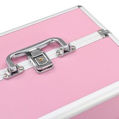vidaXL Meikkikotelo 22x30x21 cm pinkki alumiini hinta ja tiedot | Kosmetiikkalaukut ja peilit | hobbyhall.fi