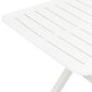 vidaXL Kokoontaittuva puutarhapöytä valkoinen 79x72x70 cm muovi hinta ja tiedot | Retkeilyvarusteet | hobbyhall.fi