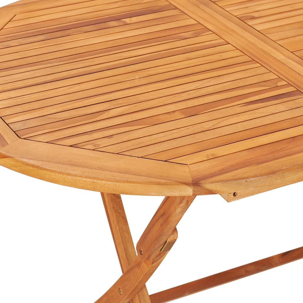 vidaXL Kokoontaitettava puutarhapöytä 160x80x75 cm täysi tiikki hinta ja tiedot | Puutarhapöydät | hobbyhall.fi