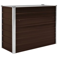 vidaXL Korotettu kukkalaatikko ruskea 100x40x77 cm galvanoitu teräs hinta ja tiedot | Kukkalaatikot | hobbyhall.fi