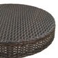 vidaXL Puutarhapöytä ruskea 60,5x106 cm polyrottinki hinta ja tiedot | Puutarhapöydät | hobbyhall.fi