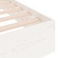 vidaXL Sängynrunko valkoinen täysi puu 90x190 cm 3FT hinta ja tiedot | Sängyt | hobbyhall.fi