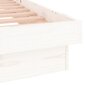vidaXL Sängynrunko LED valkoinen 135x190 cm 4FT6 täysi puu hinta ja tiedot | Sängyt | hobbyhall.fi