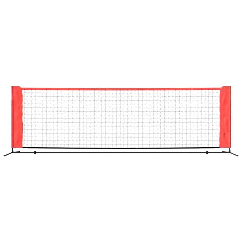 vidaXL Tennisverkko musta ja punainen 300x100x87 cm polyesteri hinta ja tiedot | Tennisvälineet | hobbyhall.fi