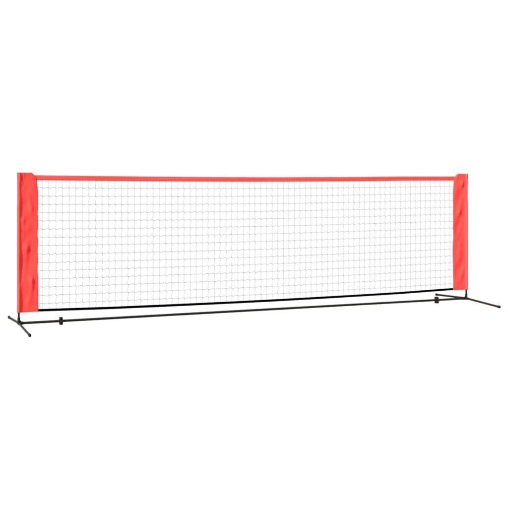 vidaXL Tennisverkko musta ja punainen 300x100x87 cm polyesteri hinta ja tiedot | Tennisvälineet | hobbyhall.fi