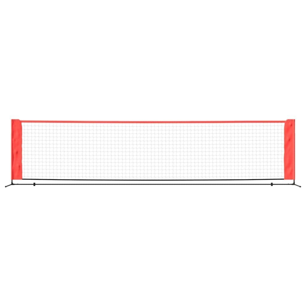 vidaXL Tennisverkko musta ja punainen 400x100x87 cm polyesteri hinta ja tiedot | Tennisvälineet | hobbyhall.fi