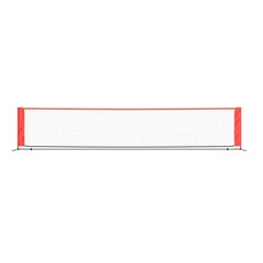 vidaXL Tennisverkko musta ja punainen 500x100x87 cm polyesteri hinta ja tiedot | Tennisvälineet | hobbyhall.fi