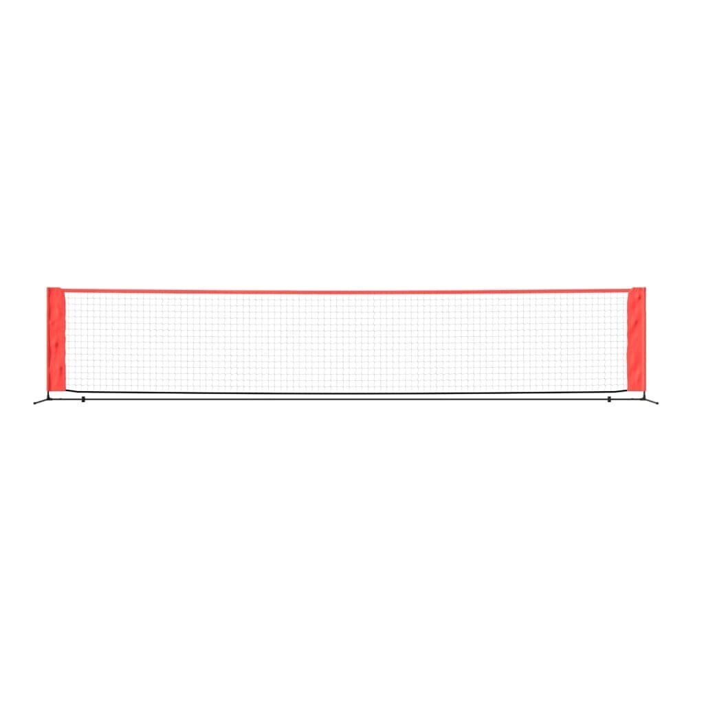 vidaXL Tennisverkko musta ja punainen 500x100x87 cm polyesteri hinta ja tiedot | Tennisvälineet | hobbyhall.fi