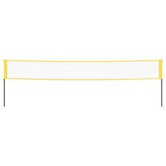 vidaXL Sulkapalloverkko keltainen ja musta 600x155 cm PE-kangas hinta ja tiedot | Sulkapallo | hobbyhall.fi