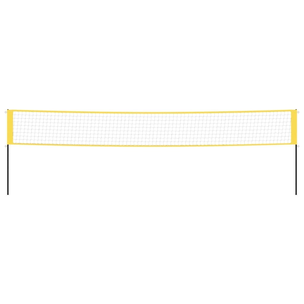 vidaXL Sulkapalloverkko keltainen ja musta 600x155 cm PE-kangas hinta ja tiedot | Sulkapallo | hobbyhall.fi