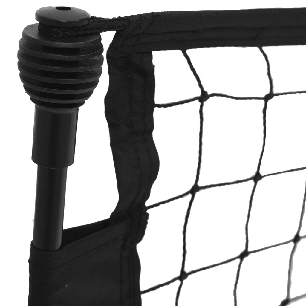 vidaXL Jalkapalloverkko mustakeltainen 183x85x120 cm polyesteri hinta ja tiedot | Jalkapallomaalit ja verkot | hobbyhall.fi