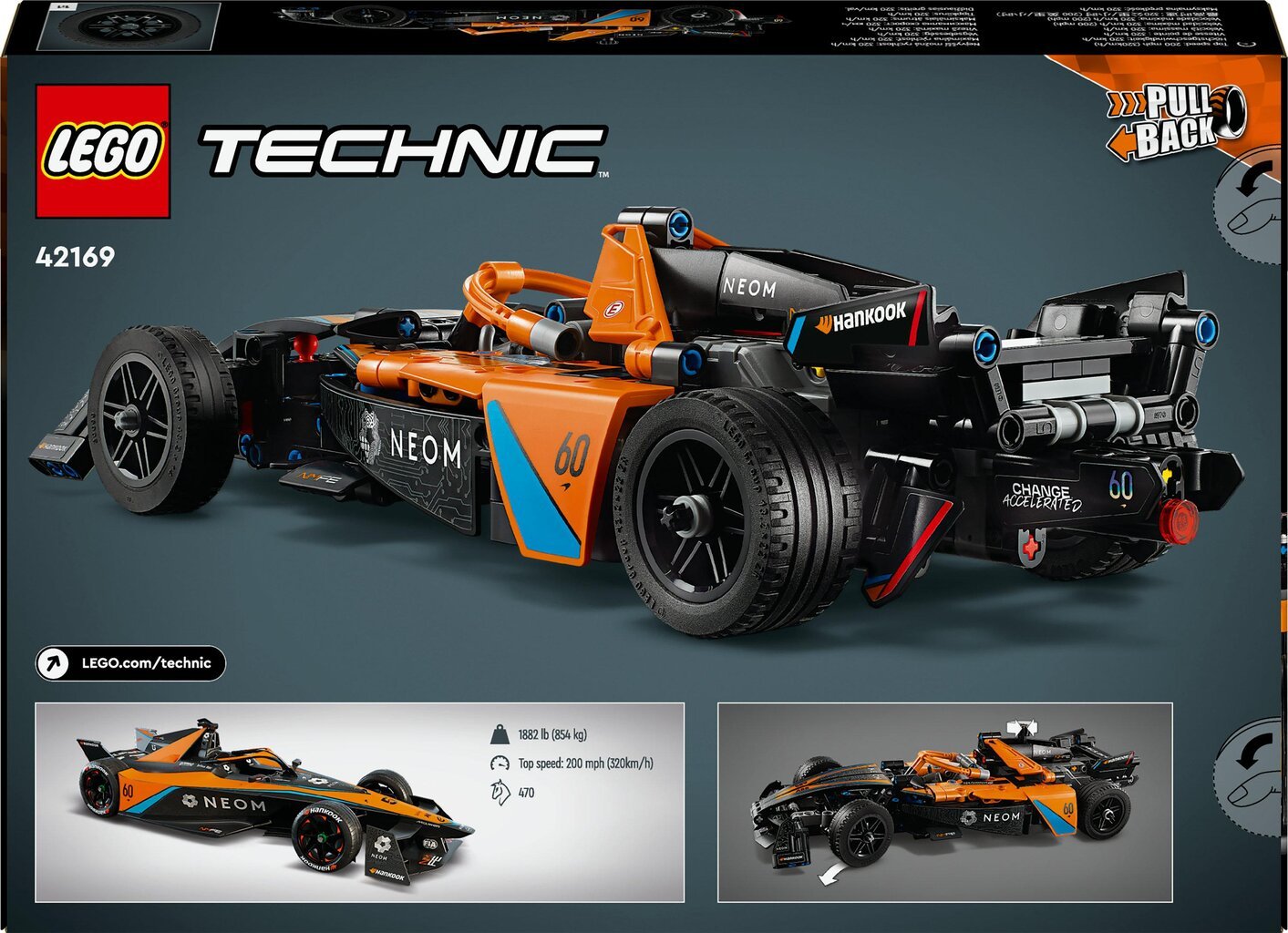 42169 LEGO® Technic NEOM McLaren Formula E -kilpa-auto hinta ja tiedot | LEGOT ja rakennuslelut | hobbyhall.fi