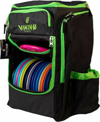 Viking Discs Tour Bag frisbeegolf reppu black/lime hinta ja tiedot | Frisbeegolf | hobbyhall.fi