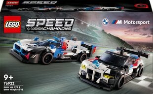 76922 LEGO® Speed Champions Lenktyniniai automobiliai BMW M4 GT3 ir BMW M Hybrid V8 hinta ja tiedot | LEGOT ja rakennuslelut | hobbyhall.fi