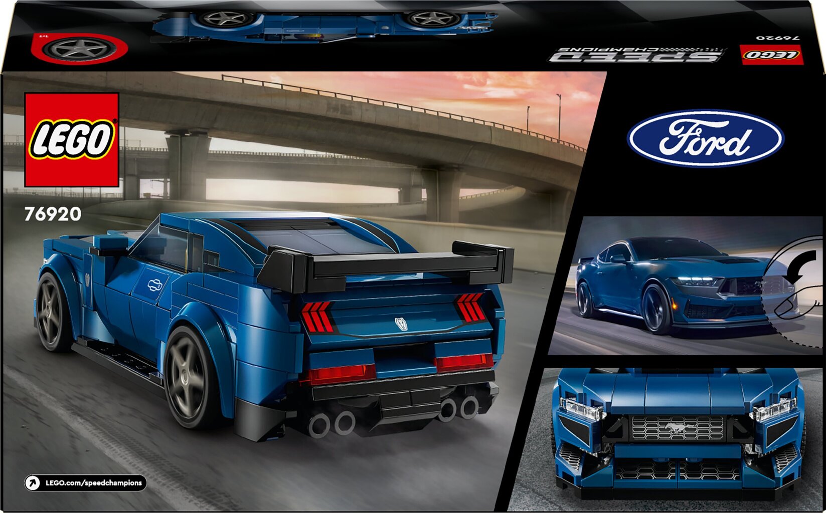 76920 LEGO® Speed Champions Ford Mustang Dark Horse ‑urheiluauto hinta ja tiedot | LEGOT ja rakennuslelut | hobbyhall.fi