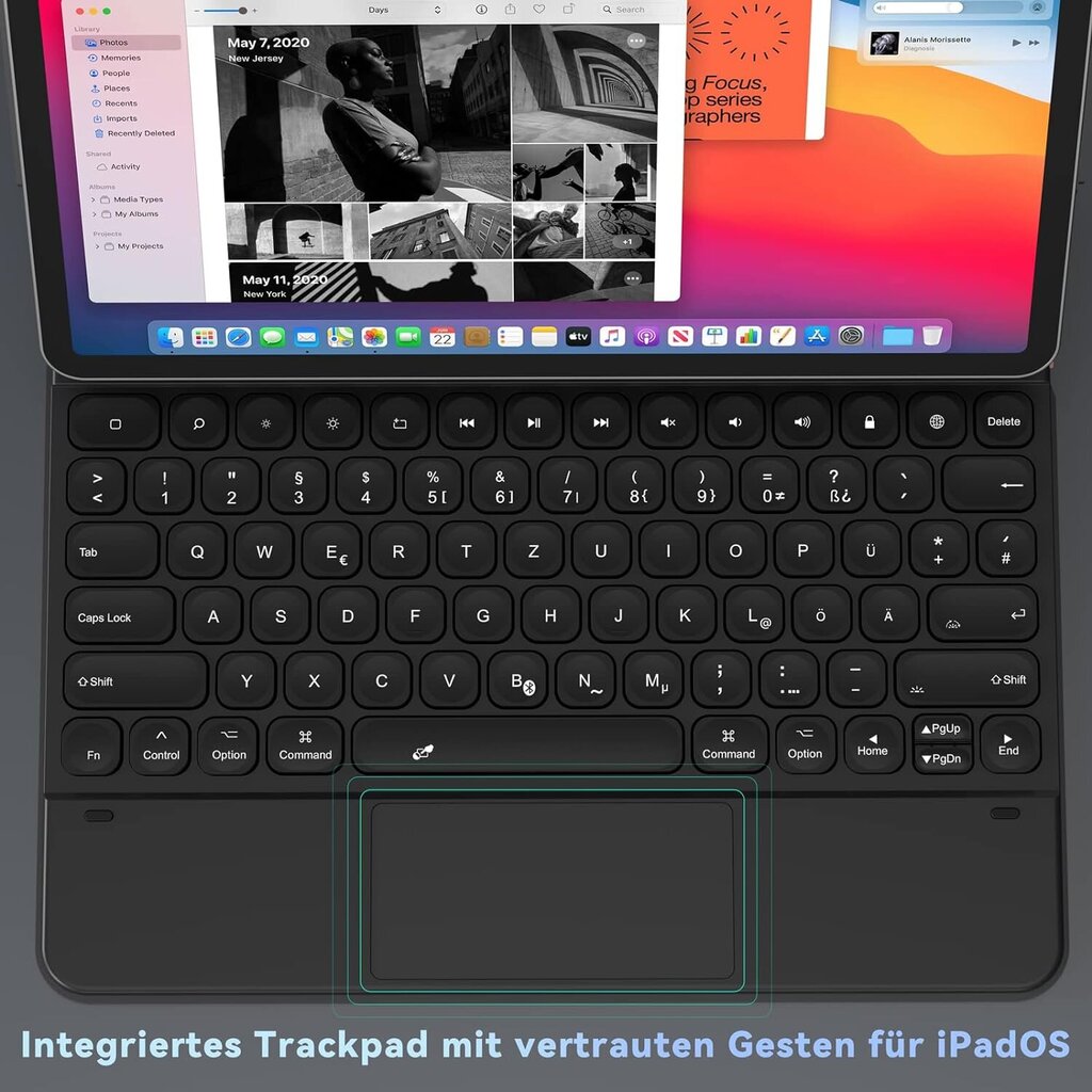 Doohoeek Magneettinen vapaasti kelluva näppäimistö, jossa on ohjauslevy iPad Pro 12,9":lle hinta ja tiedot | Tablettien kotelot ja muut tarvikkeet | hobbyhall.fi