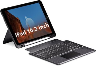 Doohoeek QWERTZ Irrotettava näppäimistö kotelo iPad 10.2" (9th/8th/7th Gen), iPad Air (3rd Gen), iPad Pro 10.5 hinta ja tiedot | Tablettien kotelot ja muut tarvikkeet | hobbyhall.fi