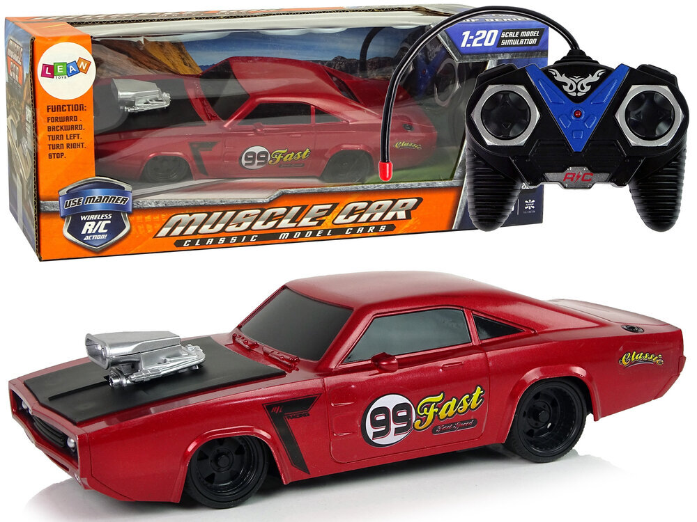 Fast 99 kauko-ohjattava auto, 1:20, punainen hinta ja tiedot | Poikien lelut | hobbyhall.fi