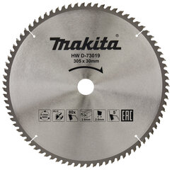 Saha D-73019 T.C.T. 305X2,8X30mm 5° T80 Makita hinta ja tiedot | Käsityökalut | hobbyhall.fi