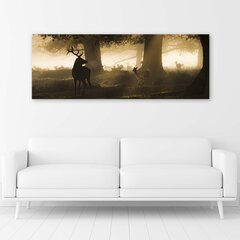 Kangas Print, peura sumussa 150x50 hinta ja tiedot | Taulut | hobbyhall.fi