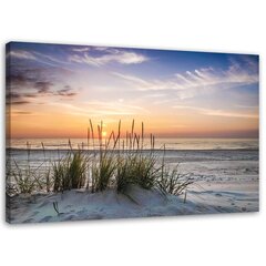 Canvas Print, auringonlasku rannalla /90x60 hinta ja tiedot | Taulut | hobbyhall.fi