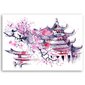 Canvas Print, Japanin akvarelli 120x80 hinta ja tiedot | Taulut | hobbyhall.fi