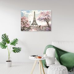 Canvas Print, Eiffel -torni keväällä /60x40 hinta ja tiedot | Taulut | hobbyhall.fi